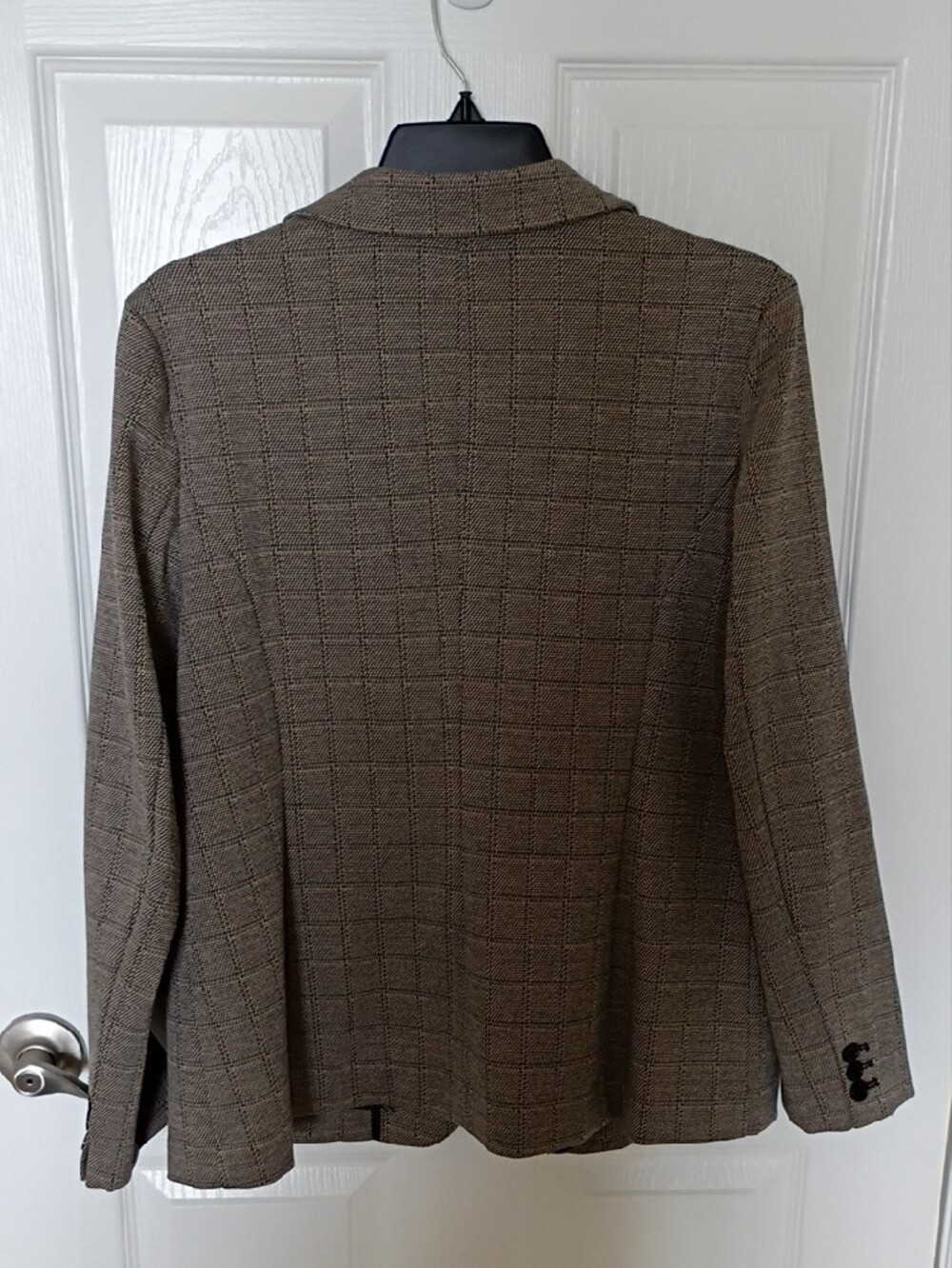 Liverpool Brown Plaid Single-Button Blazer, L - Picture 7 of 9